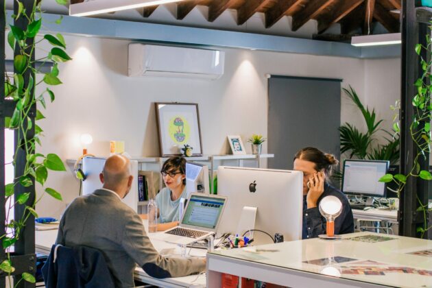 Photo of a team of people working in the office