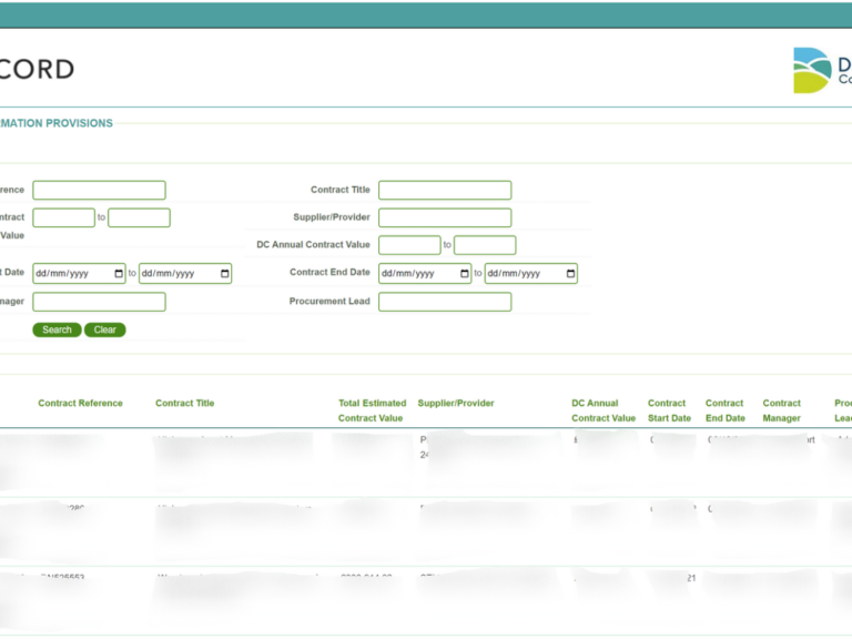 accord procurement screen